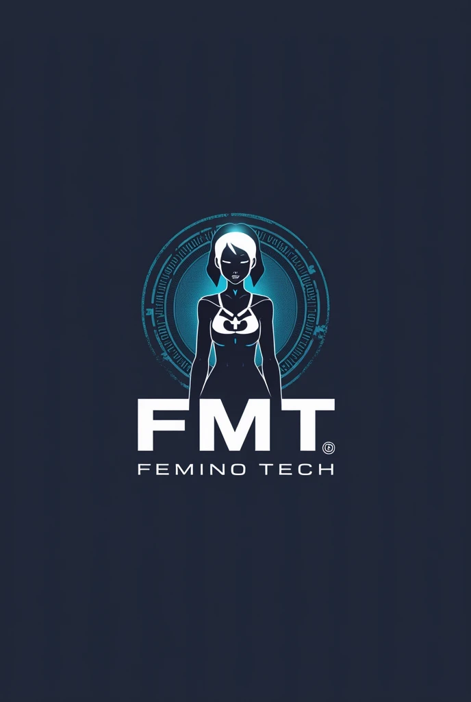 Can you draw a logo for my team’s name FemIno Tech in short called FMT. I prefer technology, naked, cute, noticeable.