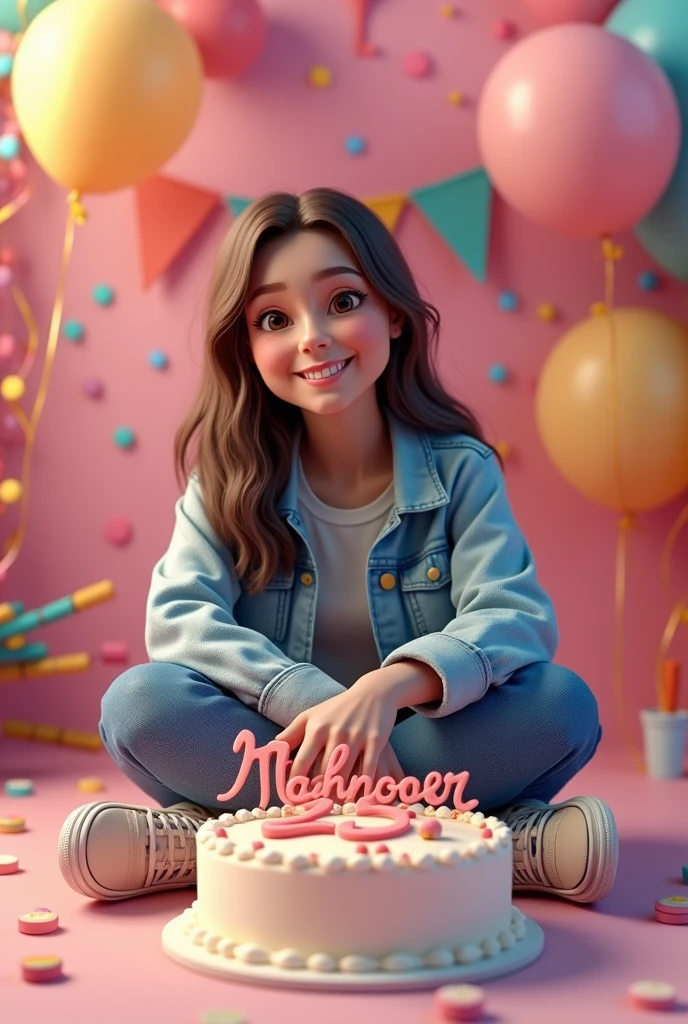 Birthday 🎂 3D AI Image कैसे बनाए...??
Image Promp - Like & Love💕
3D illustration of a women
sitting casually on front of a cake. The character must wear casual moder clothing such as jeans jackets and sneakers shoes. The background of the image is a party theme. Write 'MAHNOOR' on the birthday cake. Make sure the text is not misspelled. His age is 25