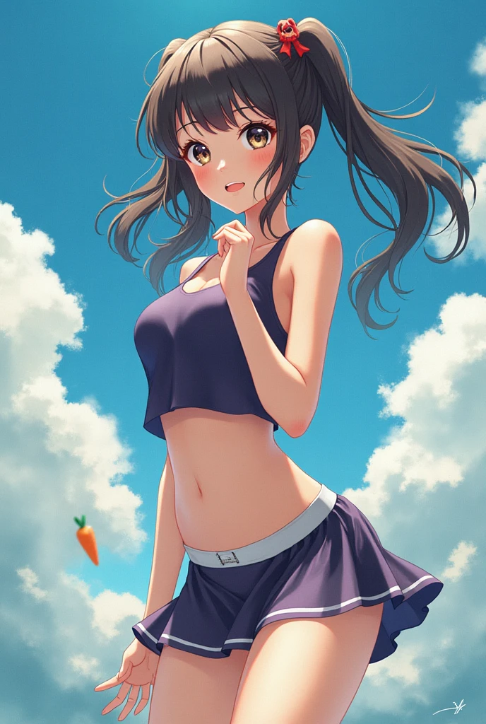 Tomboy, random fashion, random location, random event, wet underwear, random cute or sexy pose, act cute, random horny mood, creampie, atmosphere in the picture and action like wind blowing Hair and clothes, full body, centered, very short skirt, pubic hair, underwear on the thighs, Chinese face,. Random wearing glasses, butt, squeezing butt or squeezing breasts, fingering nipples or fingering vagina, random accessories, random carrying a kindergarten backpack or school bag, semen overflowing from the vagina floating weightlessly as a long stream of semen swirling around beautifully, sister floating in the air, surreal, floating, rushing on the water, somersaulting, a carrot that looks like a penis producing semen spraying everywhere, it has wings and flies everywhere, a lot of adult toys floating around, panties floating around and having semen stains and wings flying around, penis with wings flying around, wearing a tight office lady outfit with a very short A-line skirt, fucking in the air, eggplant with winged dick flying around and spraying a lot of semen,,