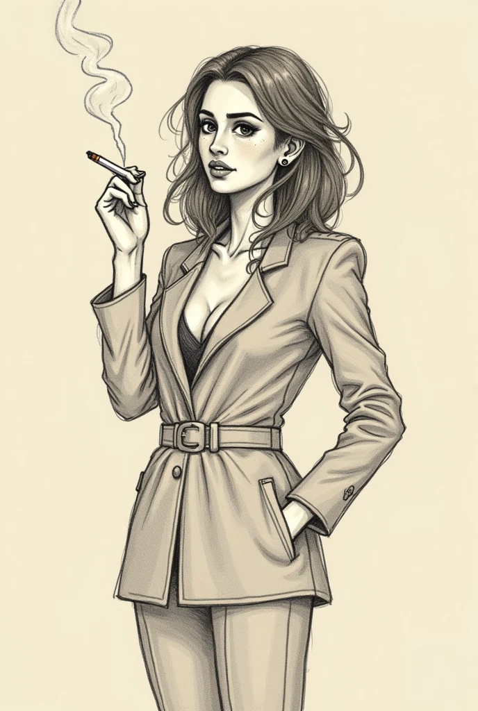 Simple drawing of a singer with a marijuana cigarette in his hand