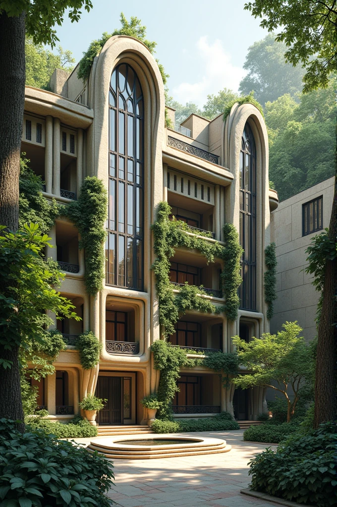 College of Fine Arts in Art Nouveau and Contemporary Style