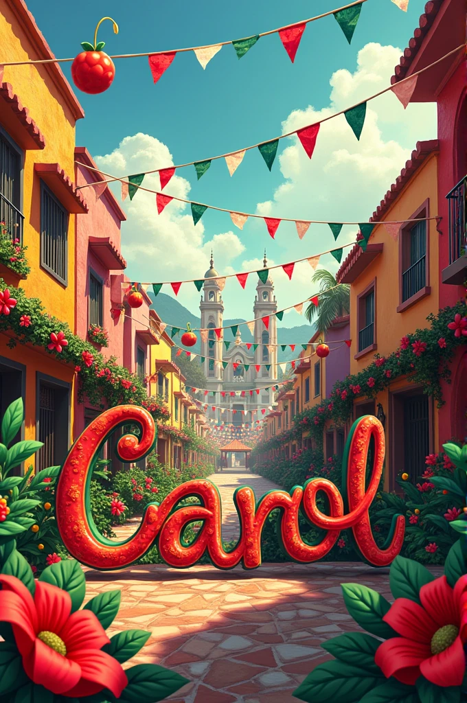 I want an image of the Mexican patriotic month with the name Carol