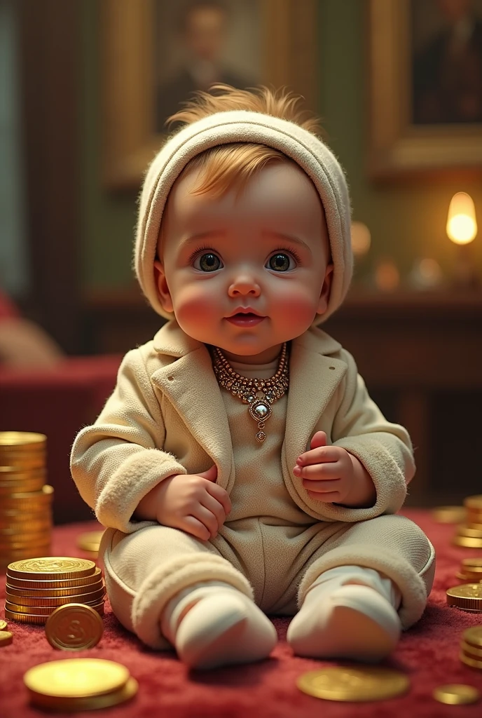 rich investor girl gold dollar stock market real estate