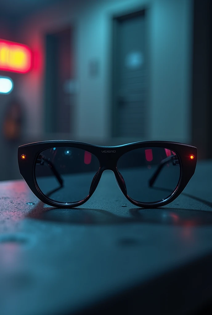 Ergonomic glasses with a minimalist style and a touch of cyberpunk With front view
