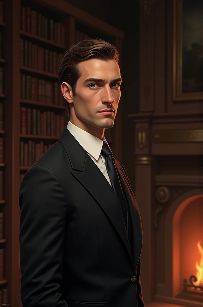 a thin European man with brown hair