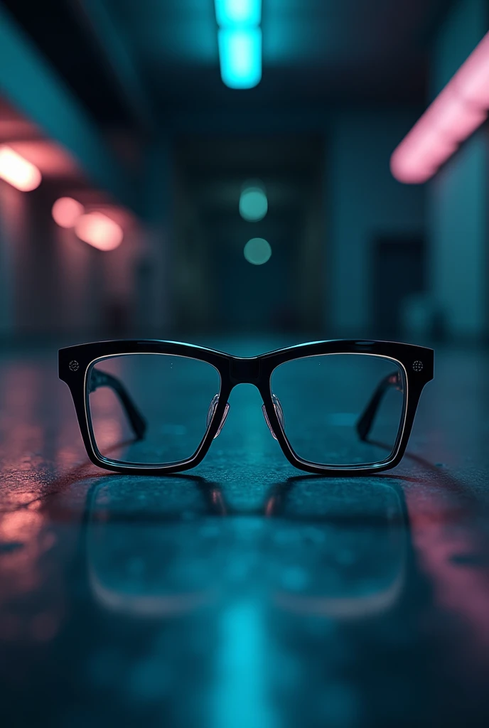 Ergonomic glasses with a minimalist style and a touch of cyberpunk With front view