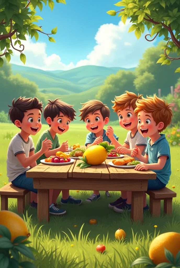Boyes table Lemon pinic