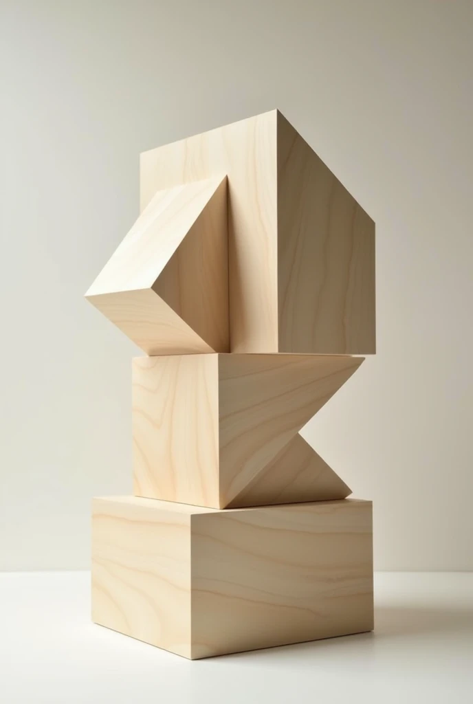 Create an abstract structure that represents resistance,Compact, firm, and solid, Inspired by geometric figures and very easy to make with basic carpentry tools,
