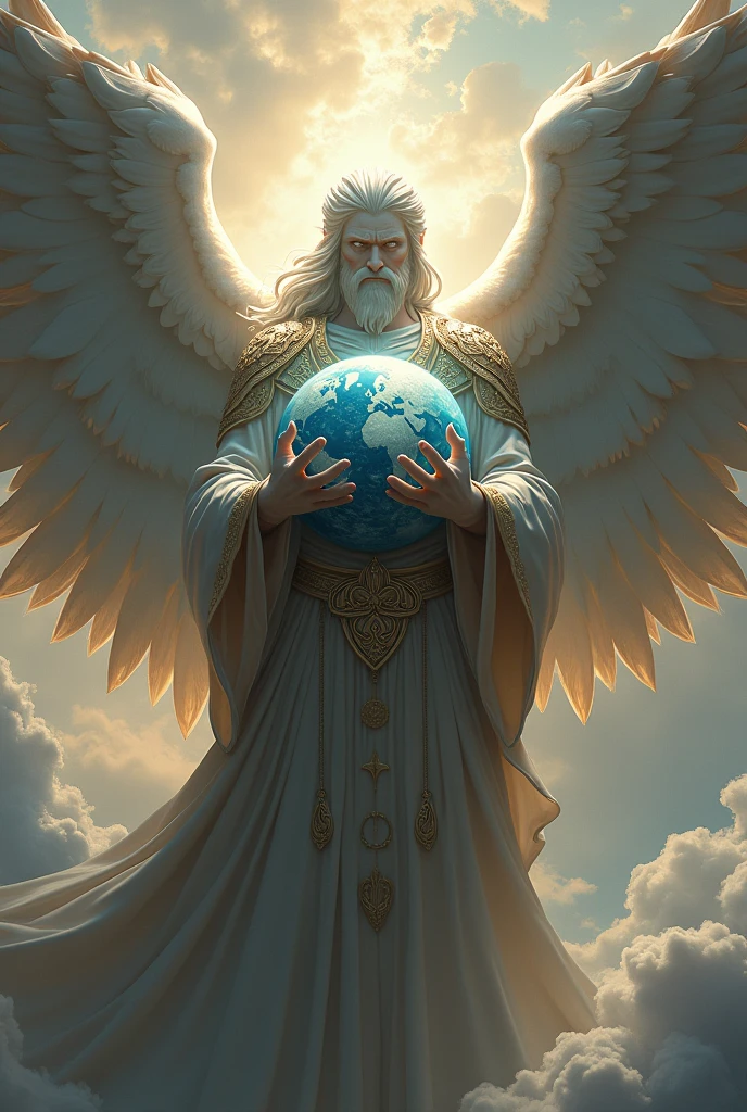 Wingless God holding the globe