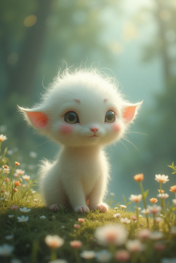 A circle that is a living character that looks tender and distracted and is represented in a very picturesque way.