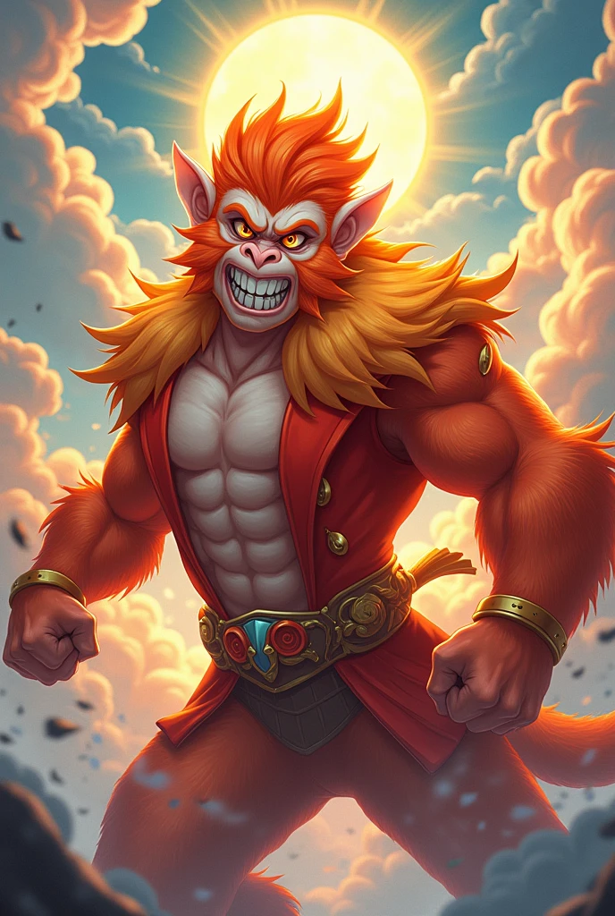 Sun the monkey king from mobile legends turns him into an anime character