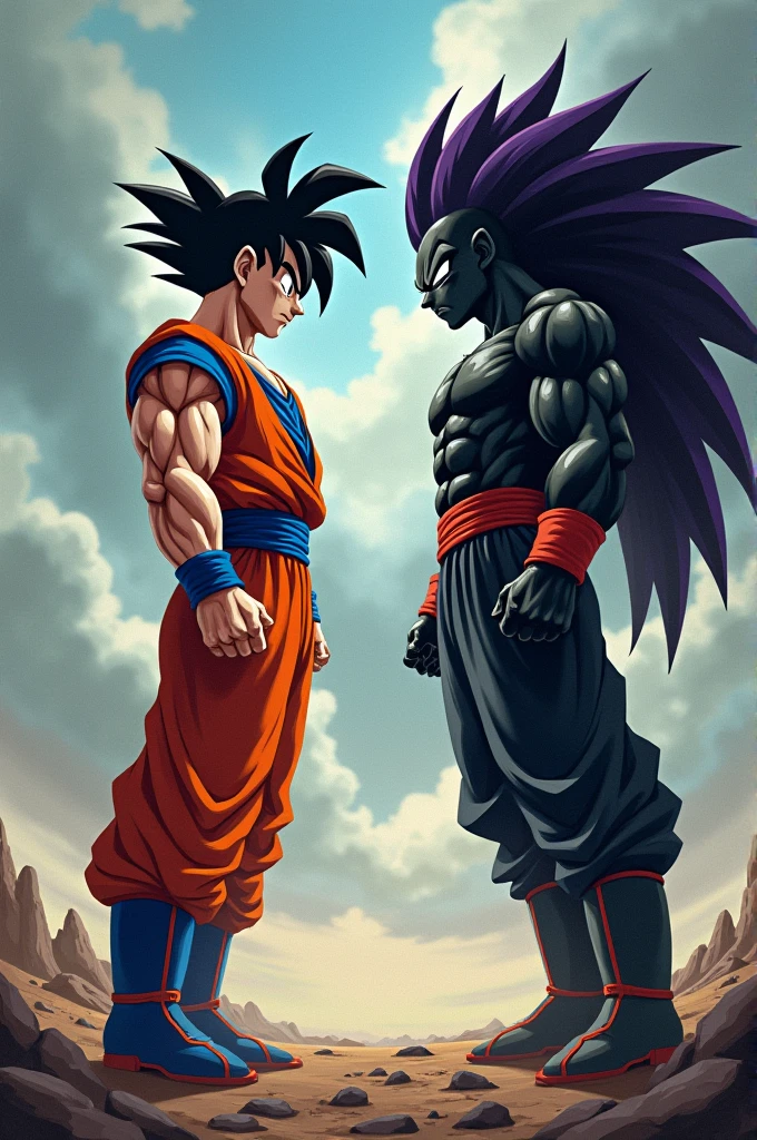 Goku and black goku stand