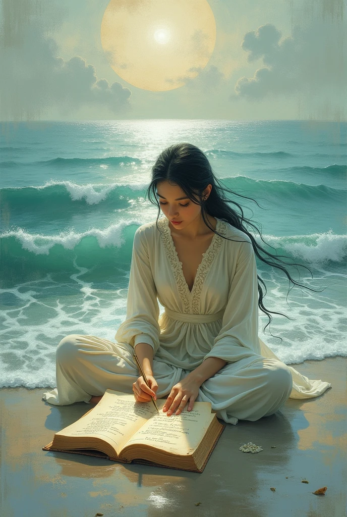 an art that makes sense with the title: "waves and verses"