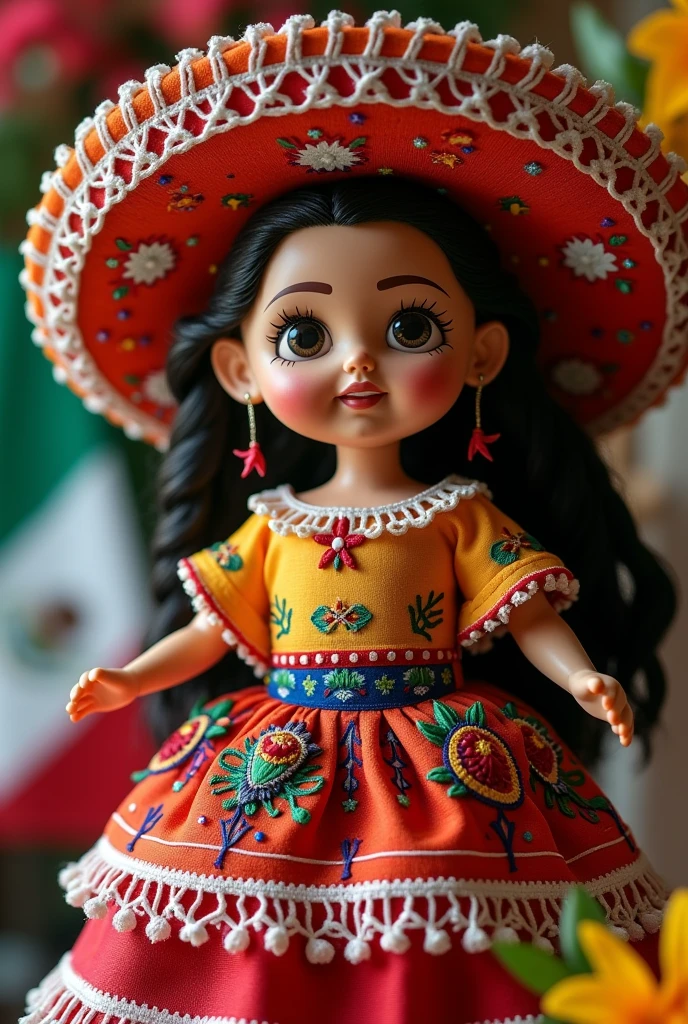 I want an image of a doll of the Mexican patriotic month with the name Leonel in big letters Leonel