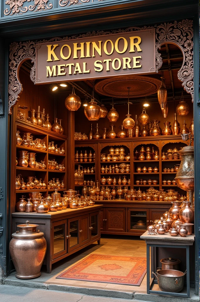 COPPER UTENSILS SHOP NAME AS KOHINOOR METAL STORE