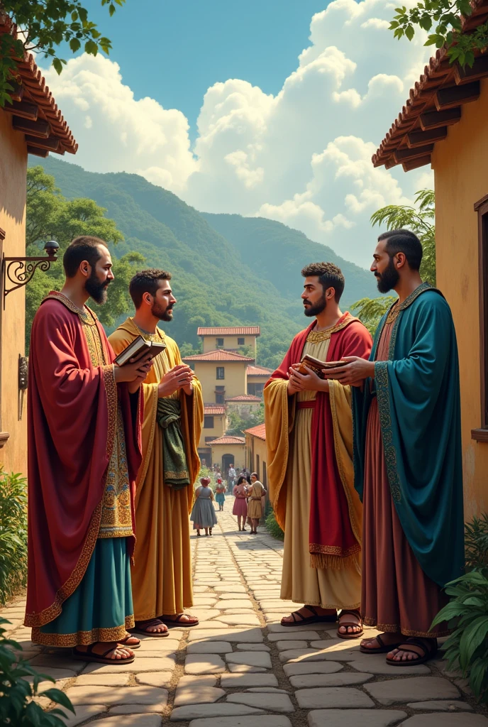 San Francisco, Saint Anthony of Padua, San Roque, San Isidro all of them in a single image in a town in Cauca