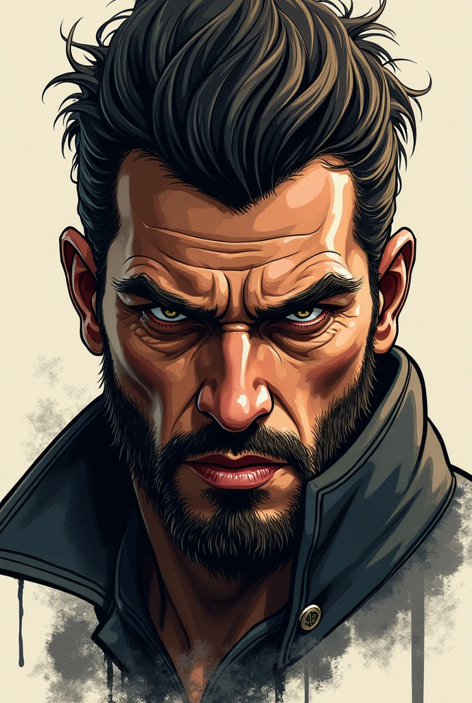 Leon with thin black lines send it to color