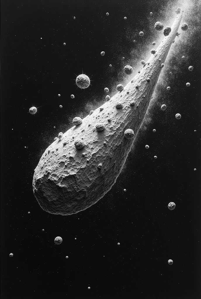 A drawing ALLUSIVE to the Panspermia Hypothesis that tells us that:
"Life could spread from one planet to another or from star system to star system., carried by meteors"