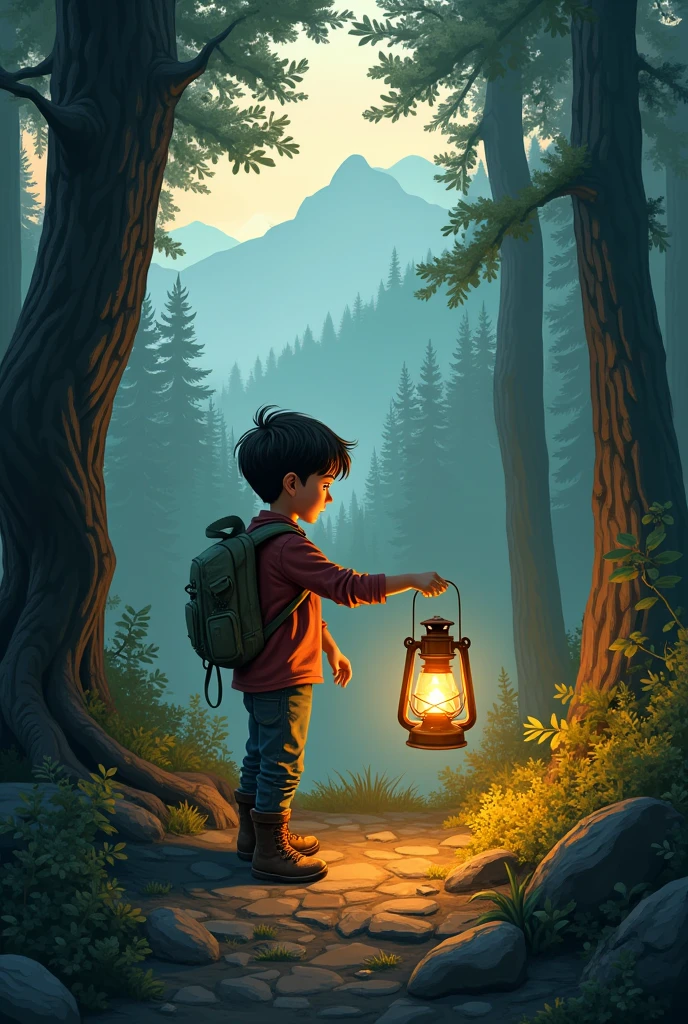 (plusieurs image illustrer)Bien sûr! Voici une courte histoire illustrée :



Dans un petit village niché au creux des montagnes, vivait un jeune garçon nommé Léo. Un jour, en explorant une ancienne forêt, Léo découvrit une mystérieuse lanterne accrochée à un arbre centenaire. La lanterne, bien que vieille, brillait d'une lumière douce et chaleureuse.





