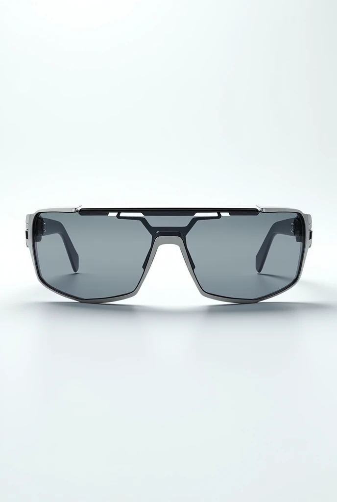 Ergonomic glasses with a minimalist style with a cyberpunk touch Front view with white background