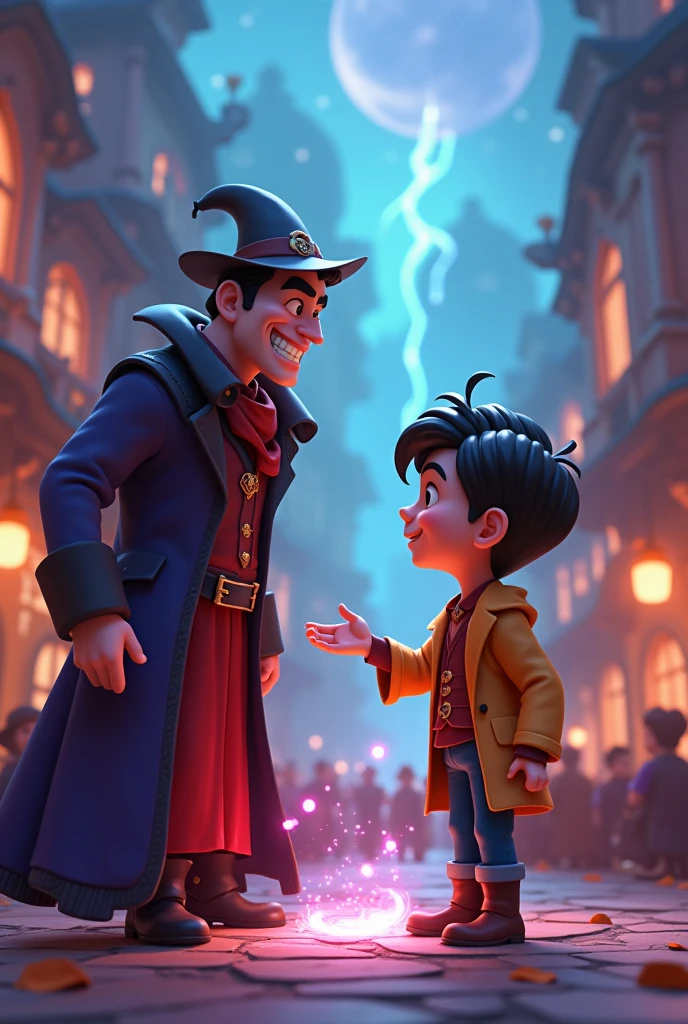 Leo Finds Out_
Leo discovered Malyster's secret. He was using bad magic to do his tricks. Leo knew he had to stop him. 3d cartoon