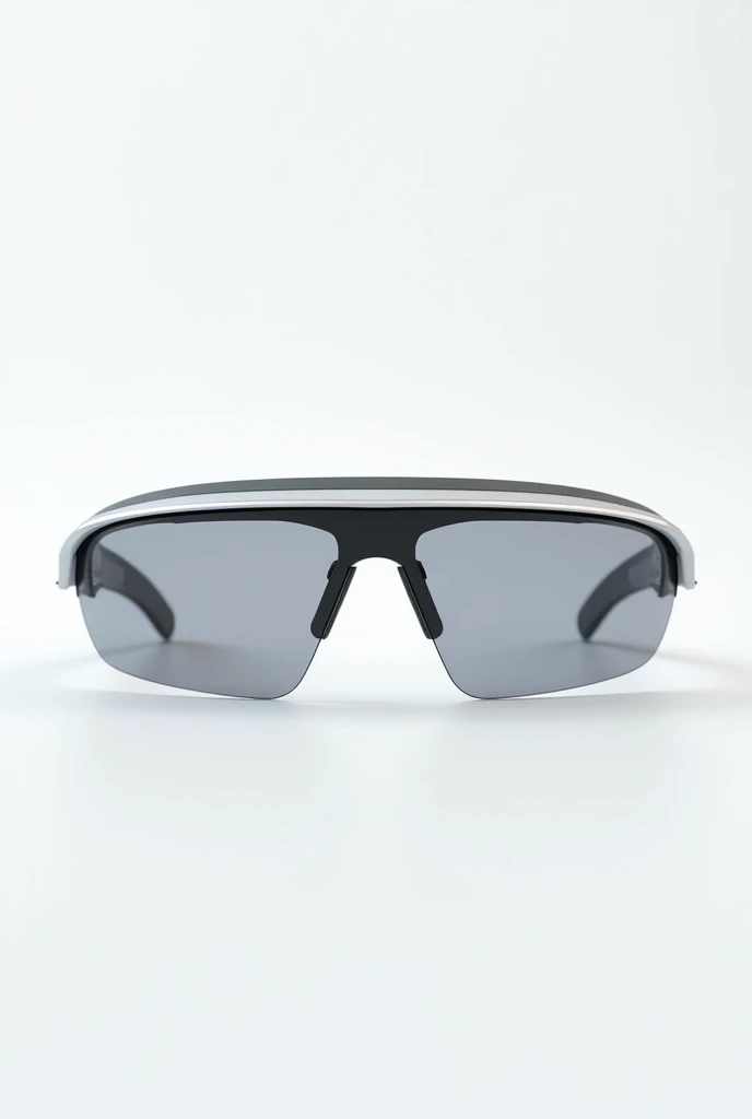 Ergonomic glasses with a minimalist style with a cyberpunk touch Front view with white background