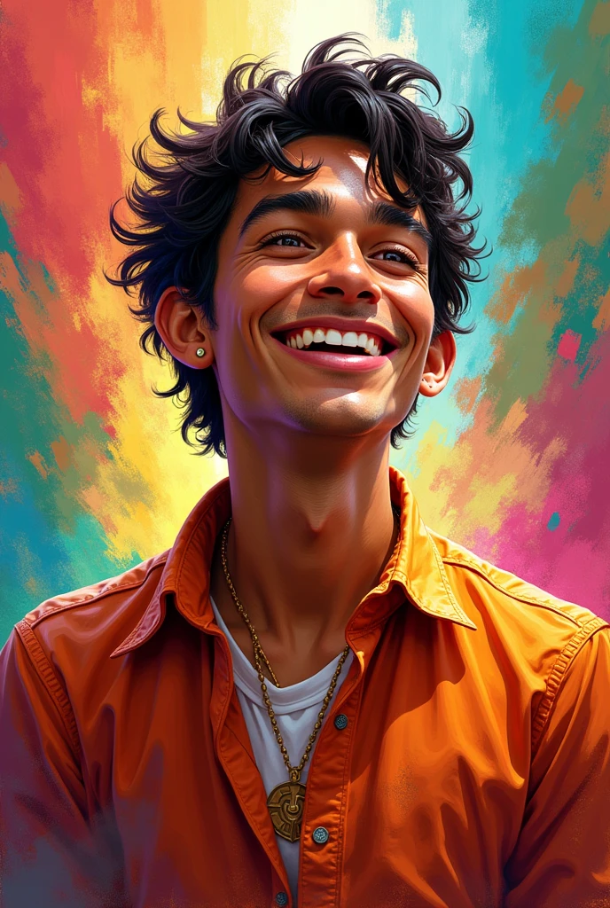 Text name Leonardo Feliz with colorful background
