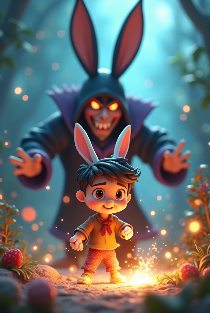 Leo Is Brave_
Leo stood up to Malyster. The magician got mad and turned Leo into a rabbit!
. 3d cartoon