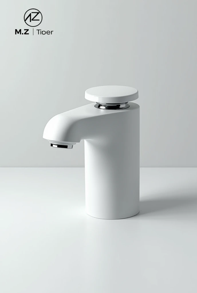 round head faucet logo and its name M.Z TRADERS 
Realistic photo