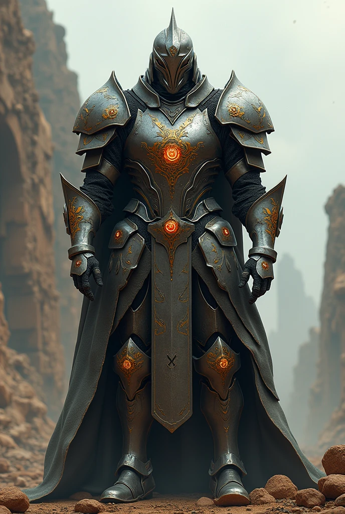 Give the armor a medieval yet futuristic look