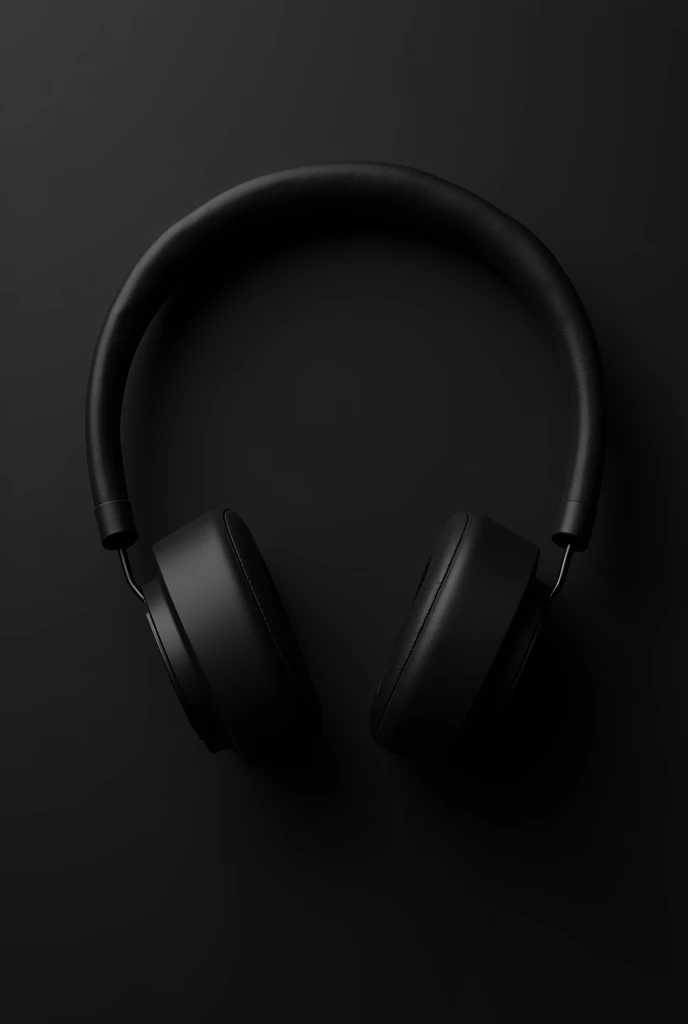 Headphone minimalista. black backdrop. centralized