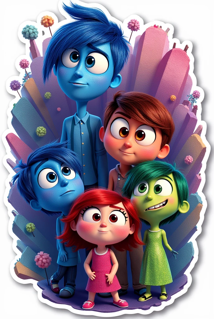 Sticker with images of Inside Out 2
