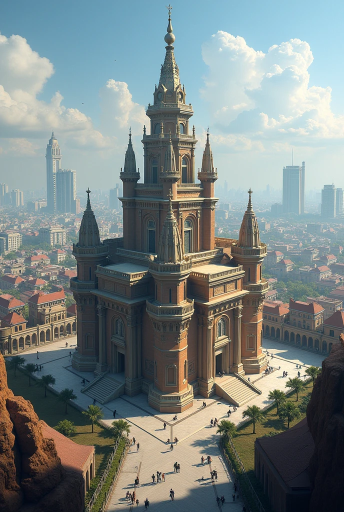Generate chamchamal citadel in the middle of the city it has a short fince in the edge of the citadel 