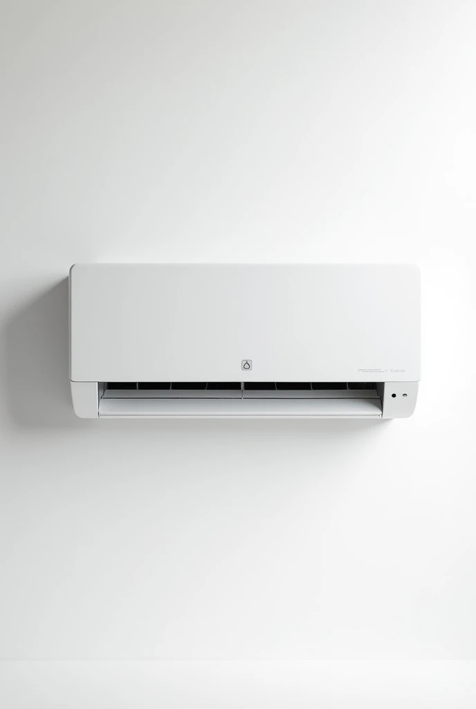 Air conditioner installed in a white background