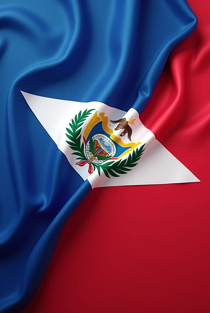 Create a high resolution El Salvador flag image for your social media profile picture, being in horizontal format 
