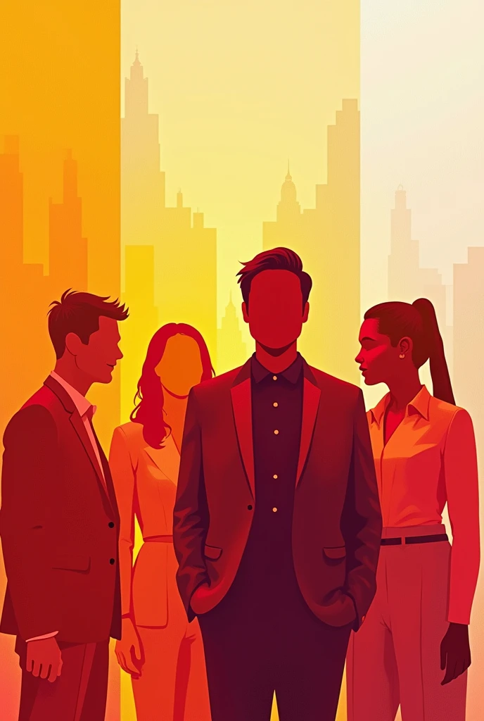 A human resources management cover with red and yellow colors and an image alluding to human resources