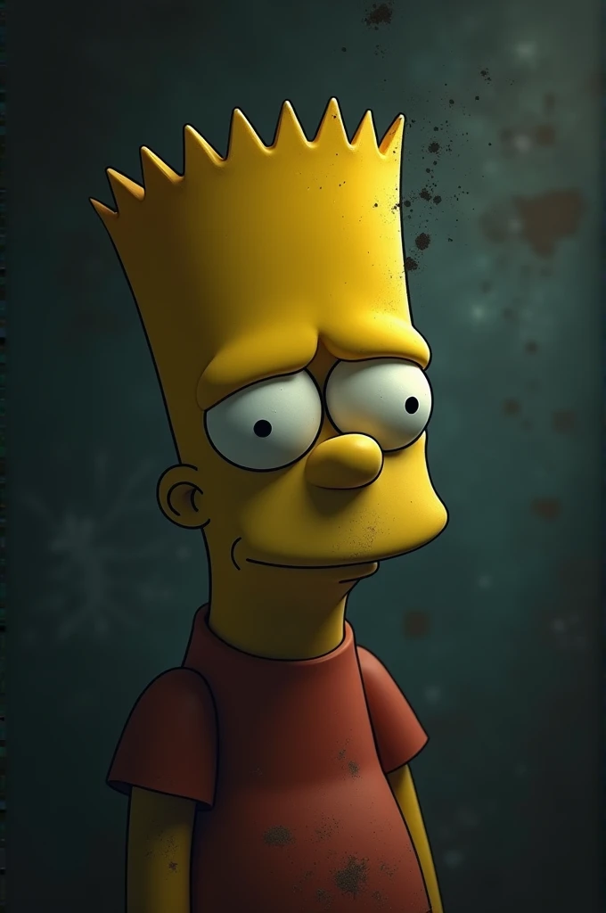 Bart Simpson Sad Photo Edited for Lock Screen 