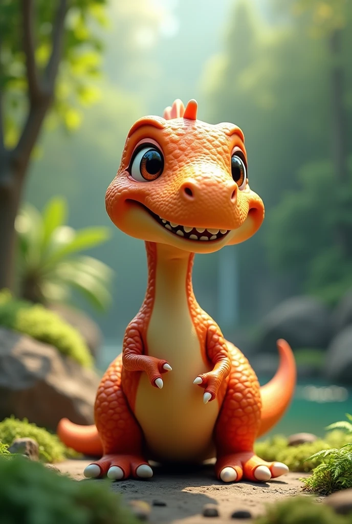 make a cute dinosaur in 3d 
