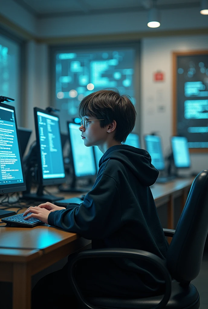Harry Potter in a computer lab