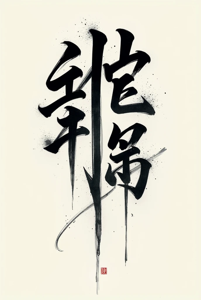 Generate the words jvj style and they are black with calligraphy