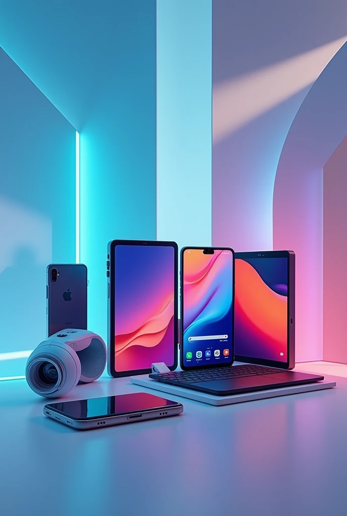 Make an eye-catching photo for an electronics store banner