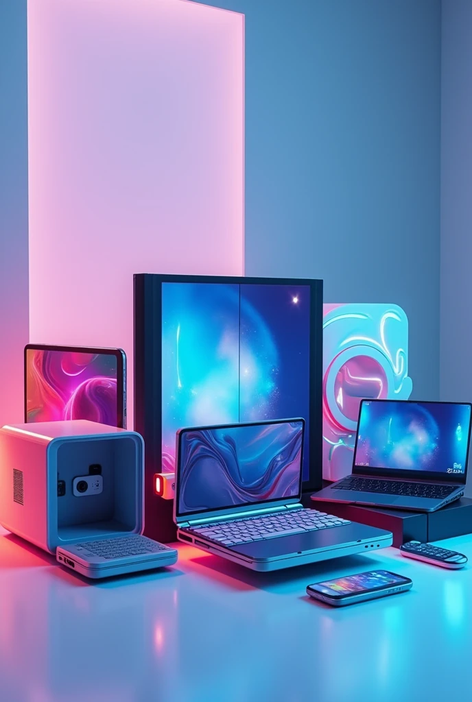 Make an eye-catching photo for an electronics store banner