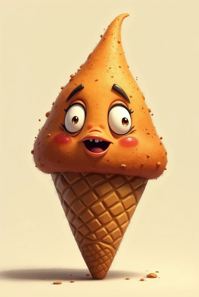 The image of a brown piloncillo with eyes and a mouth that says "ivana la rayona"