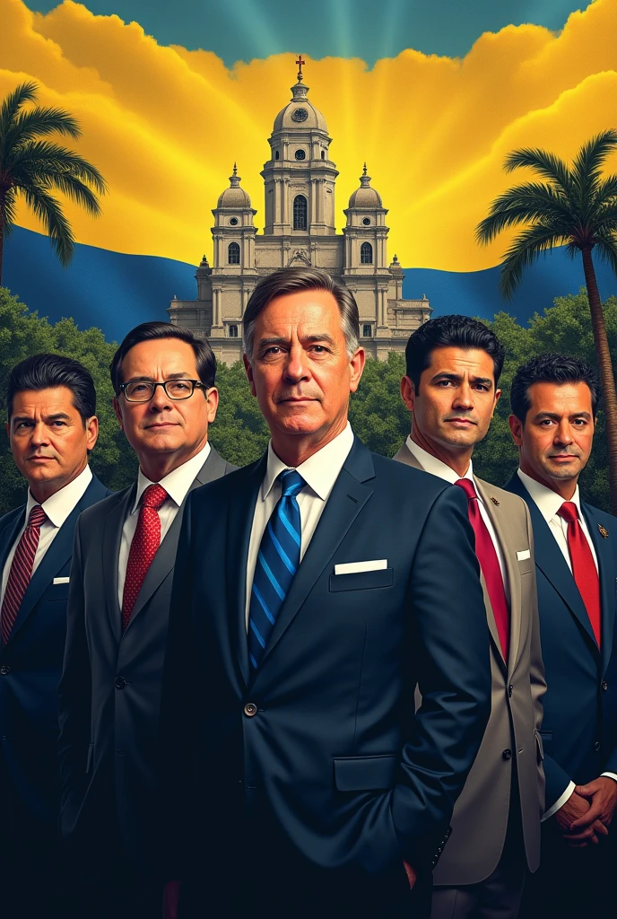 Create a fund of the Colombian conservative party with its main representatives at the beginning