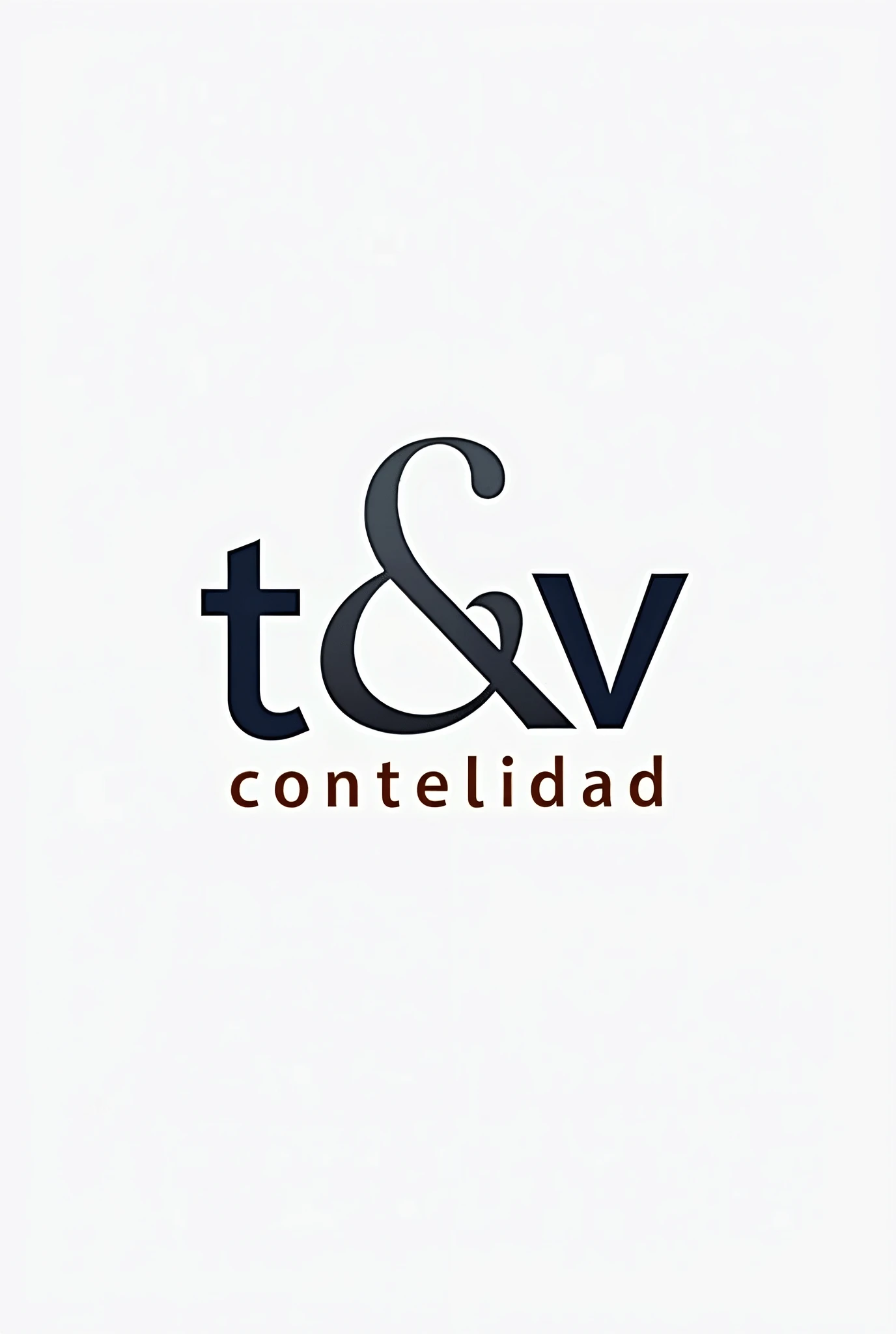 Create a formal company logo with the following phrase: t &
V CONtABILIDAD