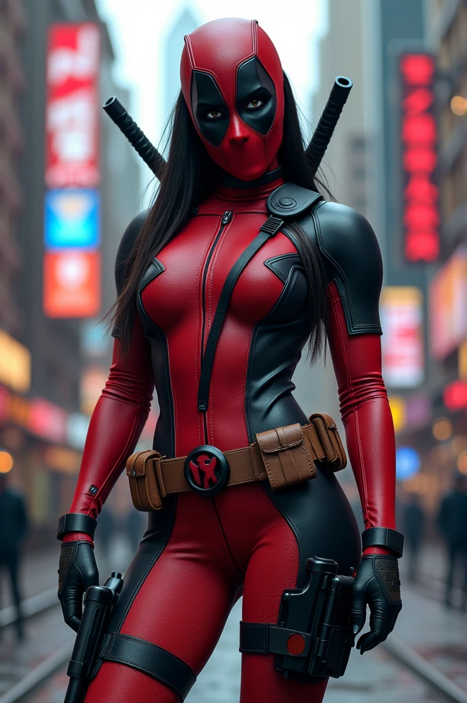 Dua Lipa in Deadpool costume