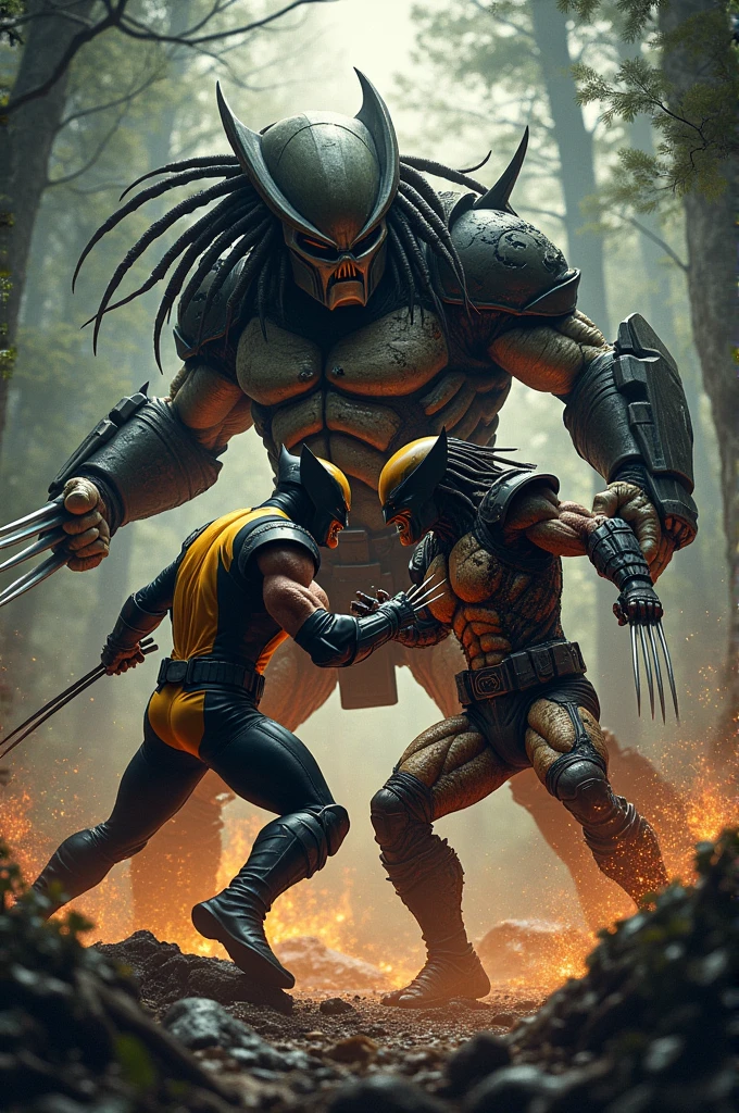 WOLVERINE FIGHT VERSUS PREDATOR