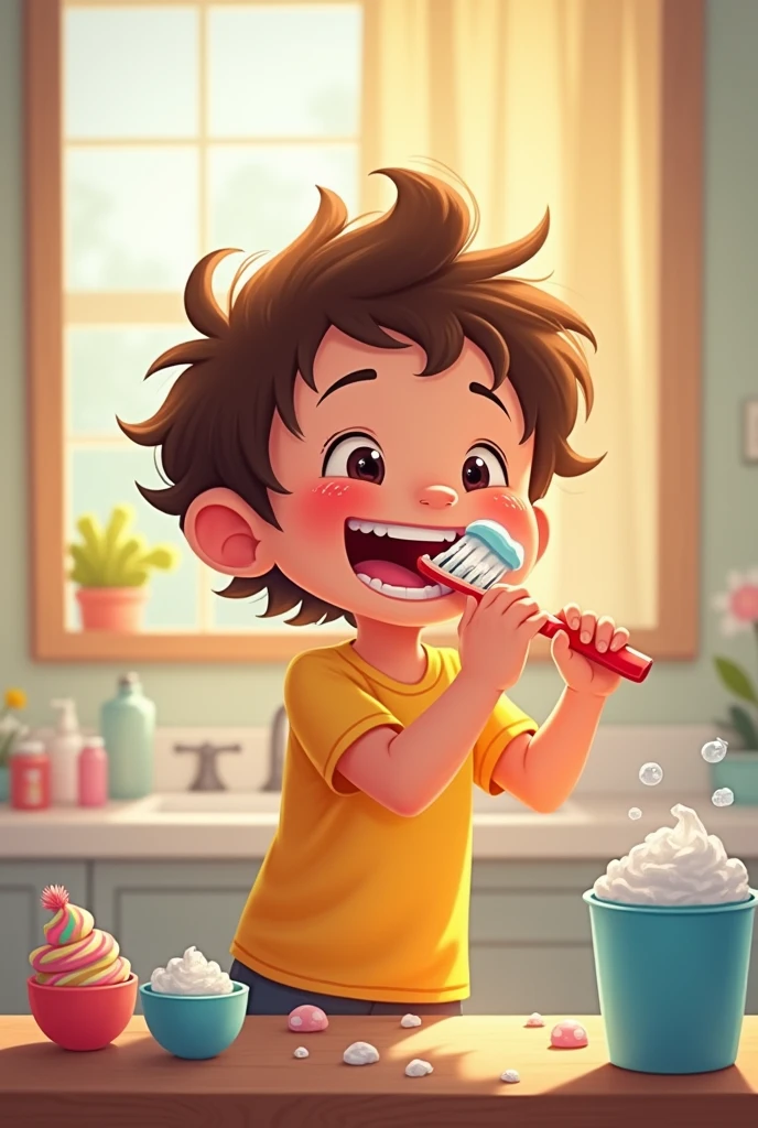 4 to brushing teeth