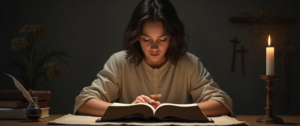 A person reading the bible