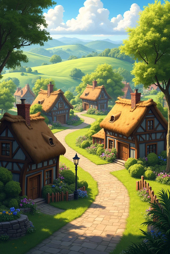 Beautiful streets in rural area